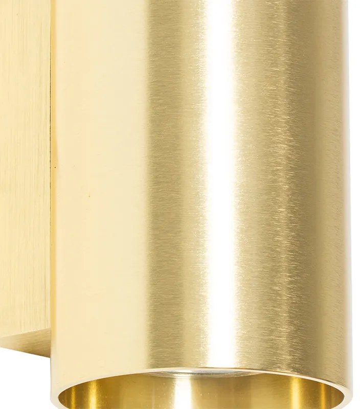 Moderne wandlamp goud rond 2-lichts - Sandy