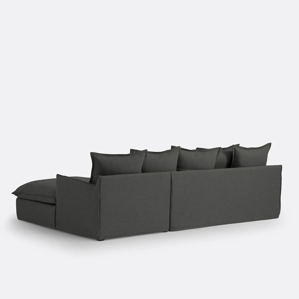 Hoekbank, omvormbaar, afneembare hoes, 4-zit, polyester, Odna
