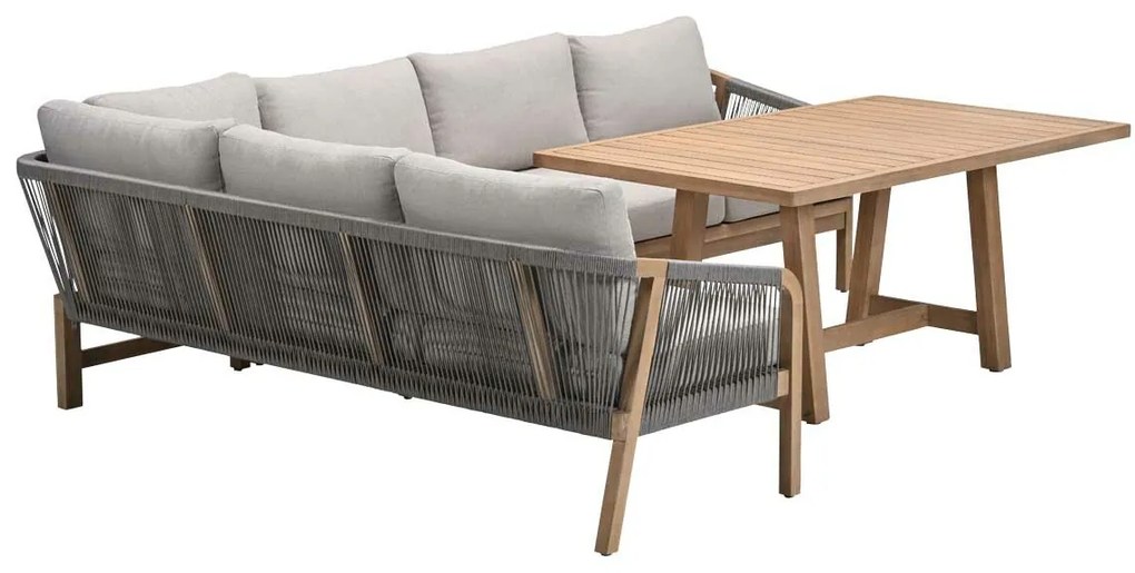 Garden Impressions Alora lounge dining set 3-delig links - grey sand