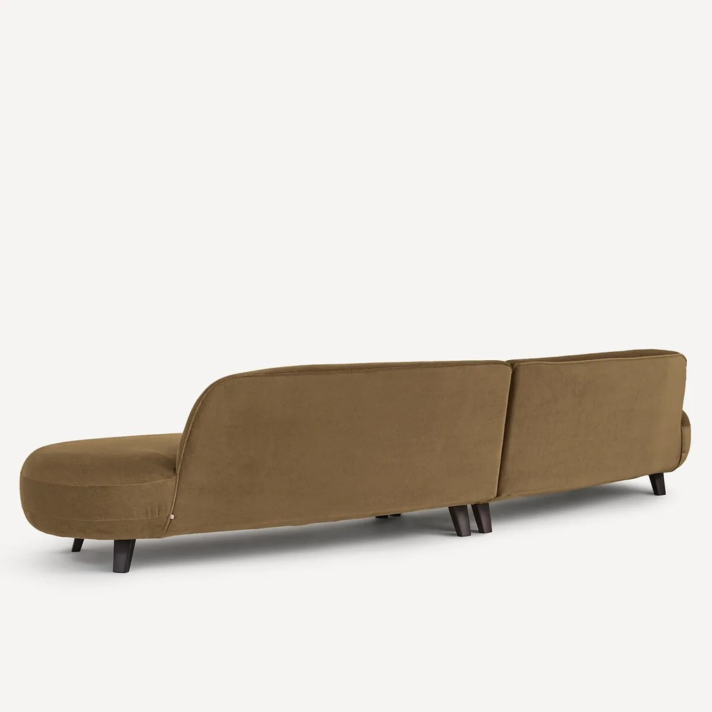 6-zits bank in linnen fluweel, Rosebury, ontwerp Emmanuel Gallina