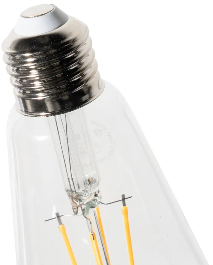 Set van 5 E27 3-staps dimbaar LED lamp ST64 clear 6W 700 lm 2700K