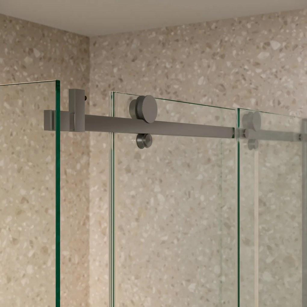 Saniclear Supreme douchecabine 90x90cm anti-kalk verouderd ijzer - gunmetal