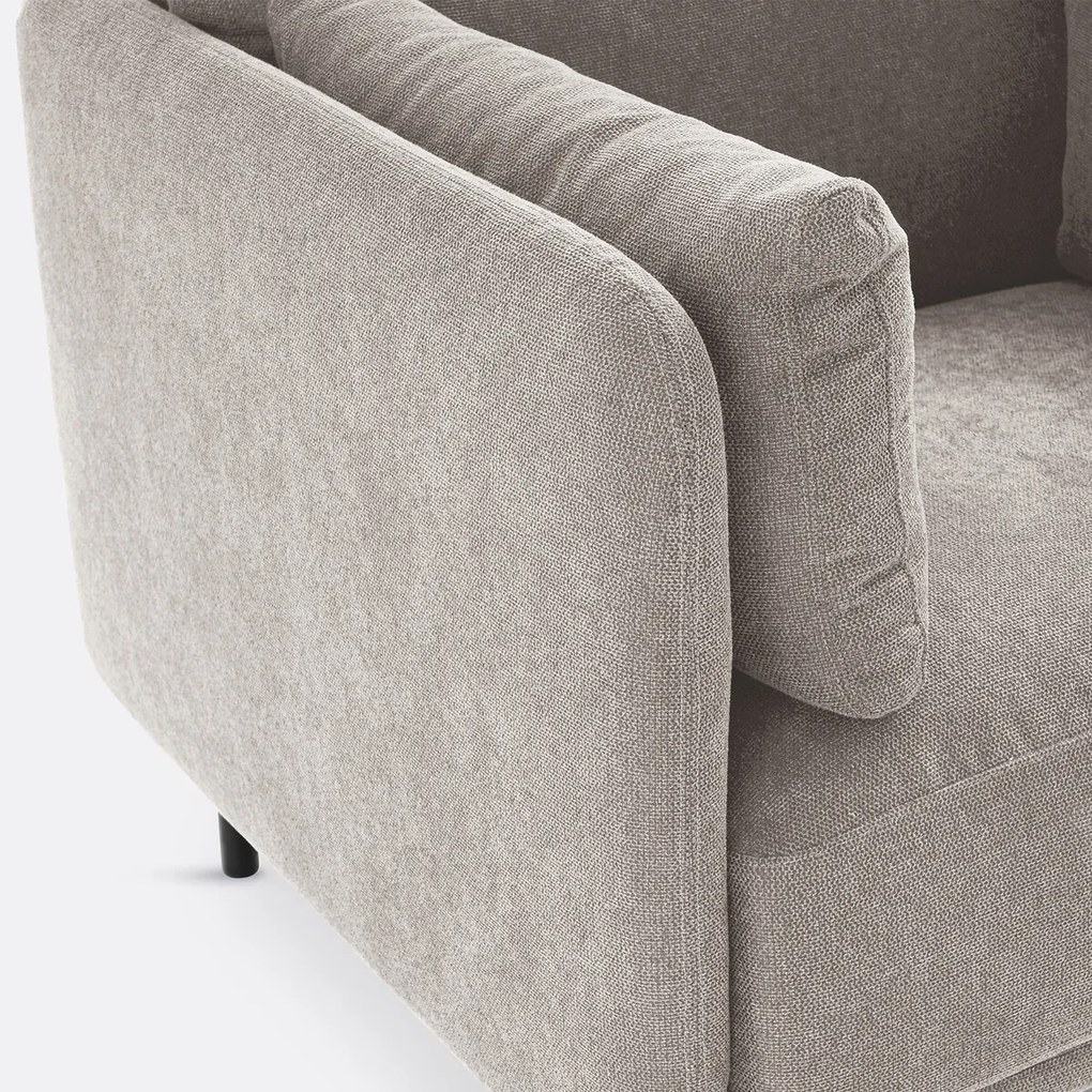 Fauteuil, stof met structuur, Victor