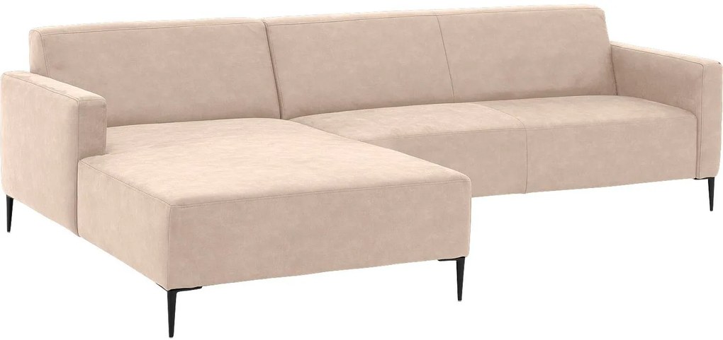 Goossens Key West beige, micro leer, 3-zits, modern design