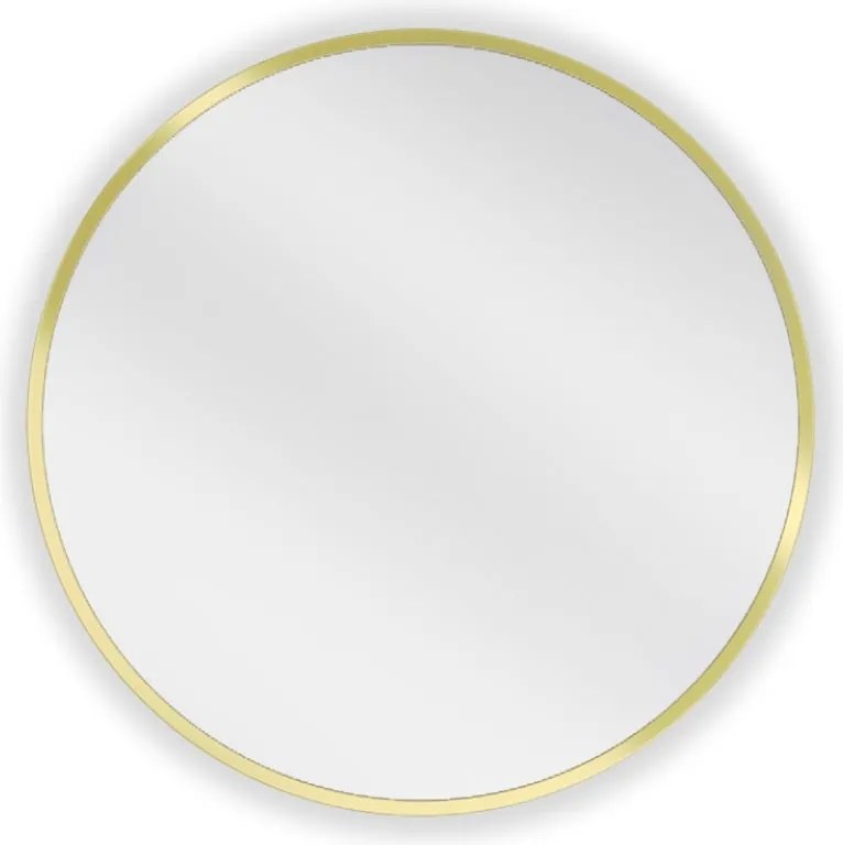 Mexen Loft ronde badkamerspiegel 40 cm, gouden frame - 9850-040-040-000-50