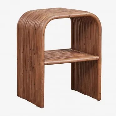 Nolay Rotan Nachtkastje Bruin – Donker Hout - Sklum