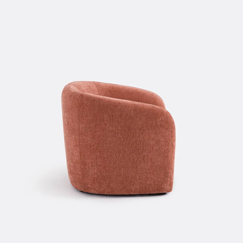 Fauteuil in fijne chenille, LANDINE