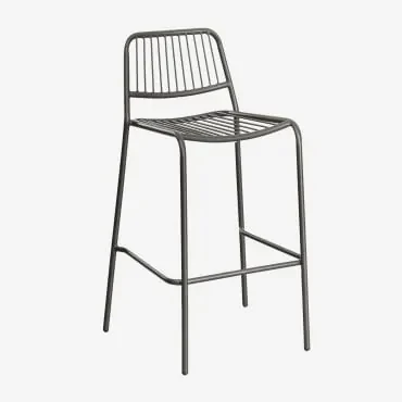 Pakket Van 4 Elton Stapelbare Hoge Tuinkrukken Zwarte Koolstof & ↑75 Cm - Sklum