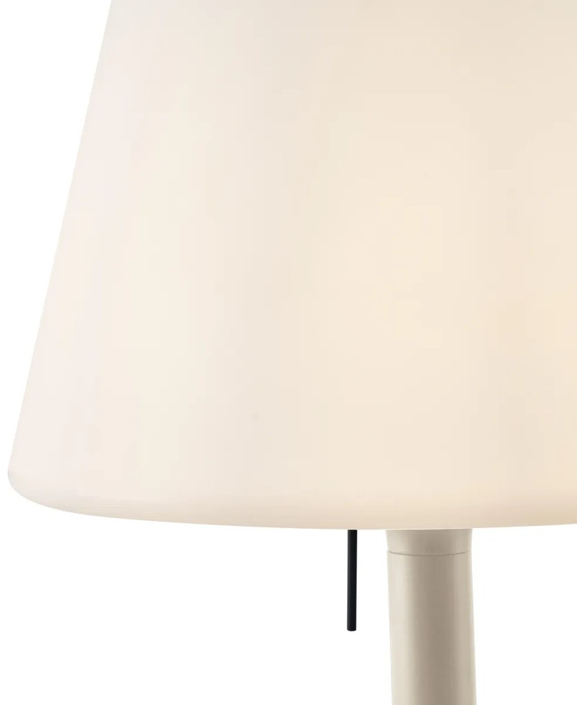 Moderne buiten vloerlamp beige met witte kap IP44 - Big Virginia Modern E27 IP44 Buitenverlichting