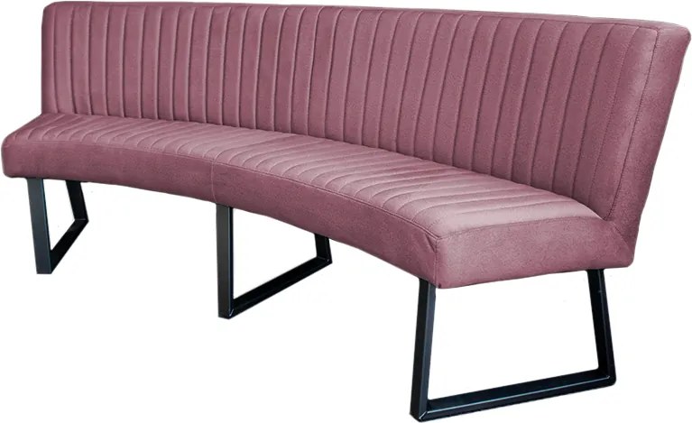 Eetkamerbank - Hengelo - stof Element roze 10 - geschikt voor ovale tafel 200 cm