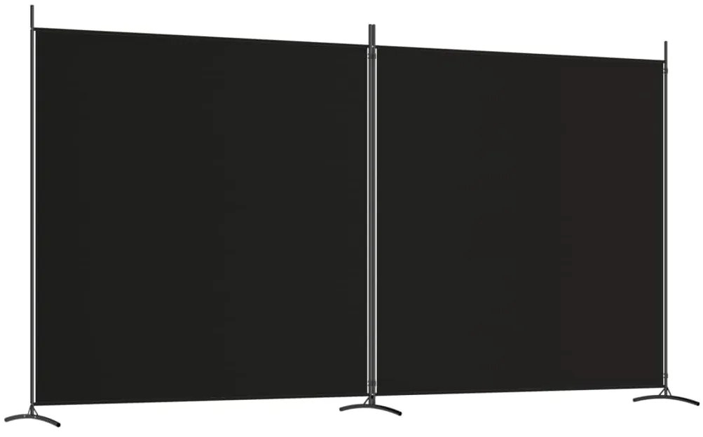 vidaXL Kamerscherm met 2 panelen 348x180 cm stof zwart