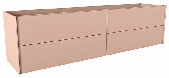 Mondiaz TENCE wastafelonderkast - 190x45x50cm - 4 lades - uitsparing links - push to open - softclose - Rosee M37141Rosee