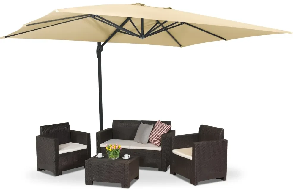 Parasol beige Siena 3x4m Garden Point