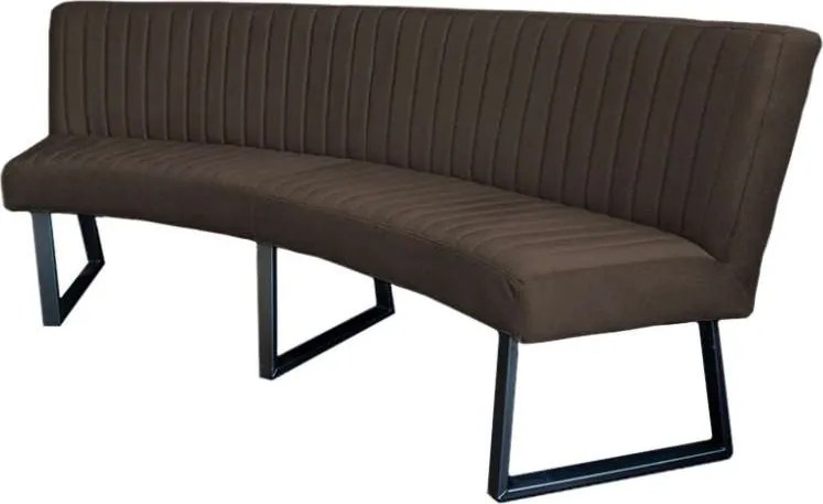 Eetkamerbank - Hengelo - stof Element antraciet 02 - geschikt voor ovale tafel 200 cm
