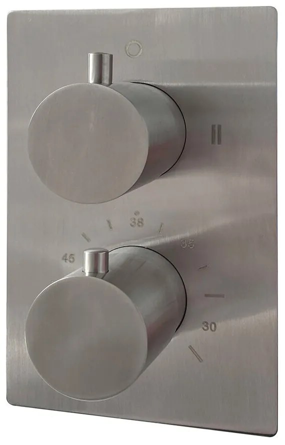 Saniclear Cube inbouw regendouche met inbouw douchekop 30x30cm, glijstang en staafhanddouche RVS