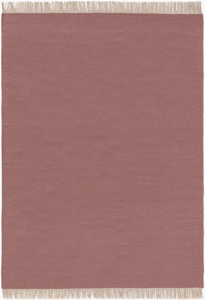 Handgeweven laagpolig wollen vloerkleed Liv