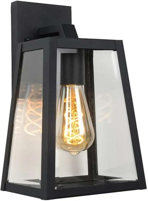 Lucide wandlamp Matslot - zwart - 18x16,5x30,5 cm - Leen Bakker