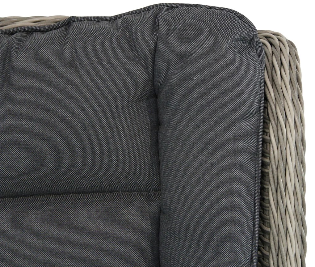 Tuinset 4 personen 155 cm Wicker Grijs Garden Collections Aberdeen/Young
