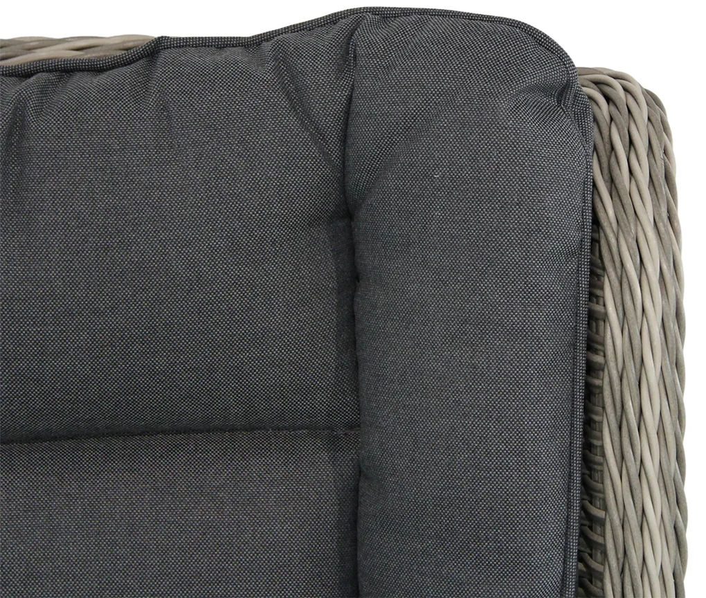 Tuinset 6 personen 217 cm Wicker Grijs Garden Collections Aberdeen/Young