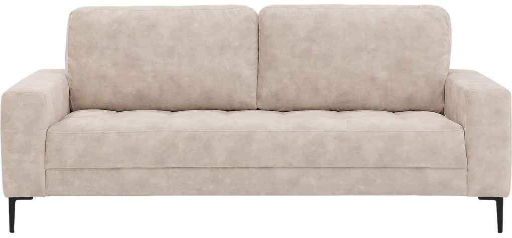 Goossens Bank Coco beige, stof, 2,5-zits, stijlvol landelijk