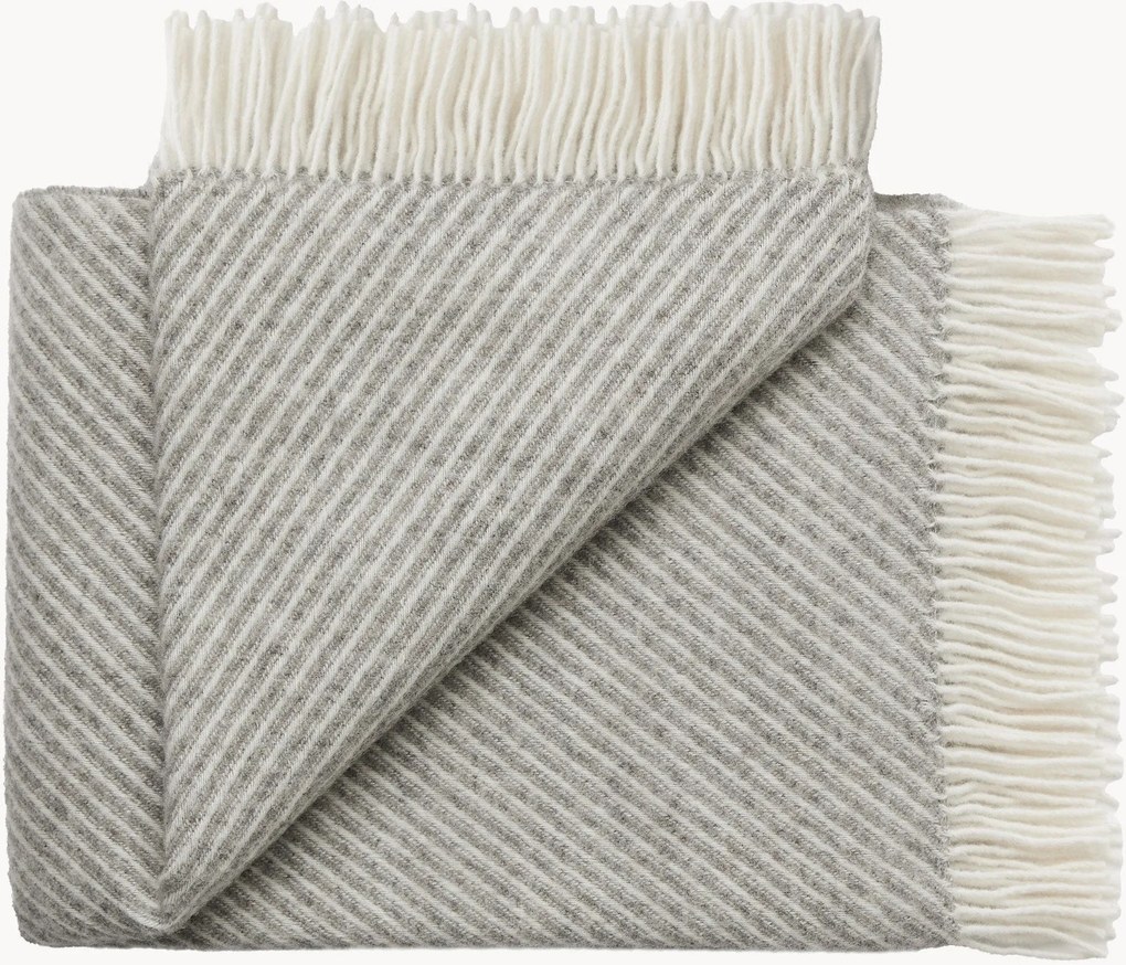 Wollen plaid Bornholm met franjes