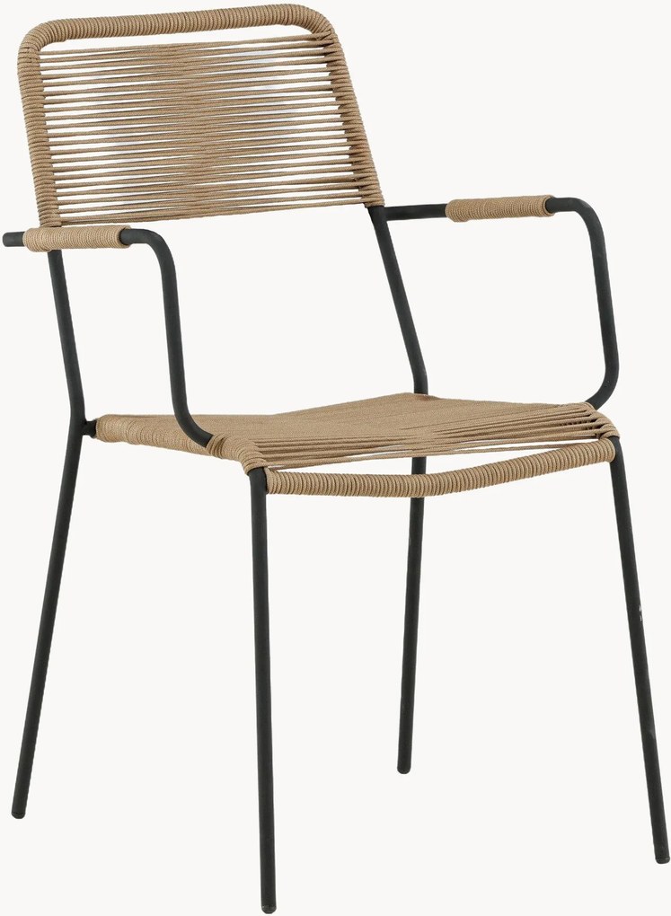 Stapelbare tuinstoel Lindos met armleuningen