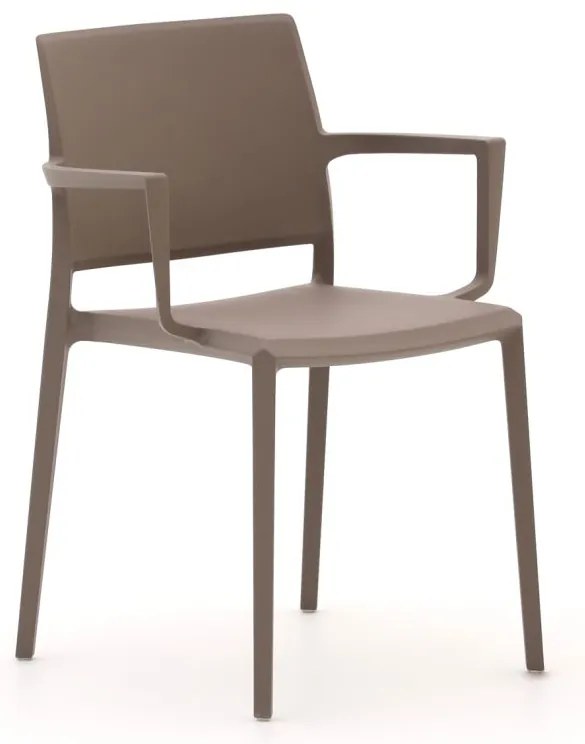 + 10% kassakorting | Dining tuinstoel | Forza  Sile | Kunststof | Taupe | Stapelbaar | Kees Smit Tuinmeubelen
