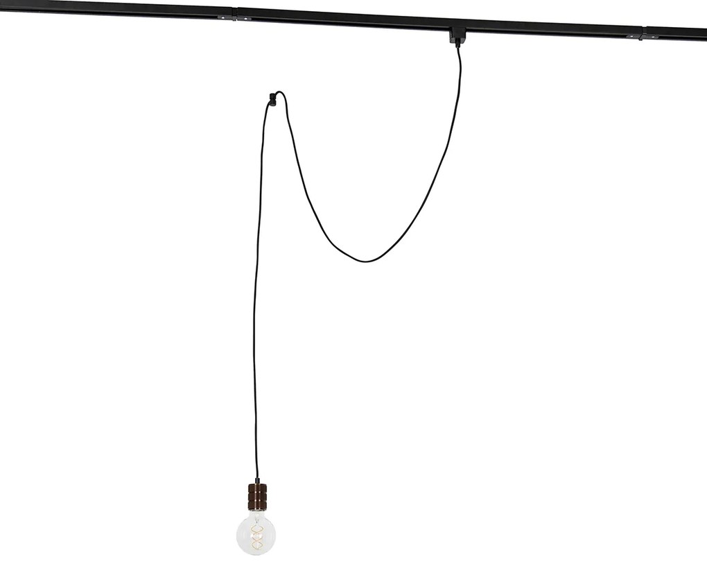 Hanglamp donkerbrons voor railsysteem 1-fase - Iconic Cavalux