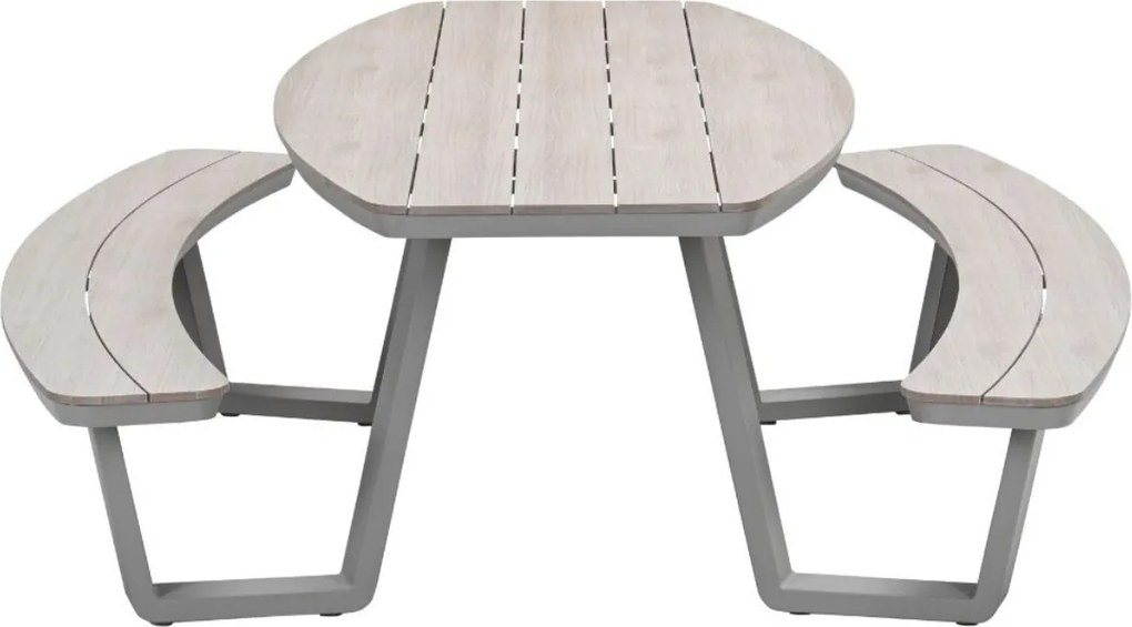 Garden Impressions Sarria picknick set ovaal 220 x 193 cm - taupe