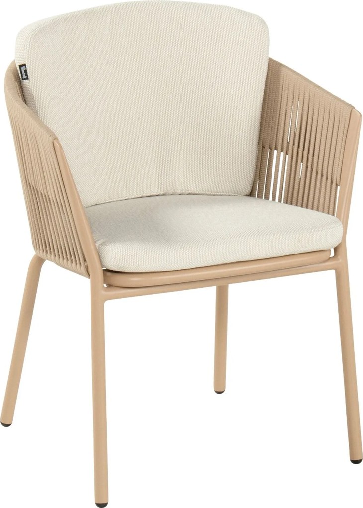 Tuinset Ronde Tuintafel 4 personen 120 cm Rope Taupe  Hartman Sevilla/Girona