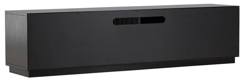 TV Meubel Met Schuifdeur Zwart - 180x40x45cm.