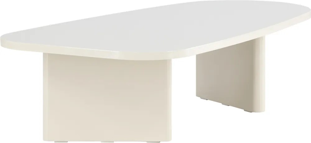 Organische Salontafel Beige - 65 X 130cm.