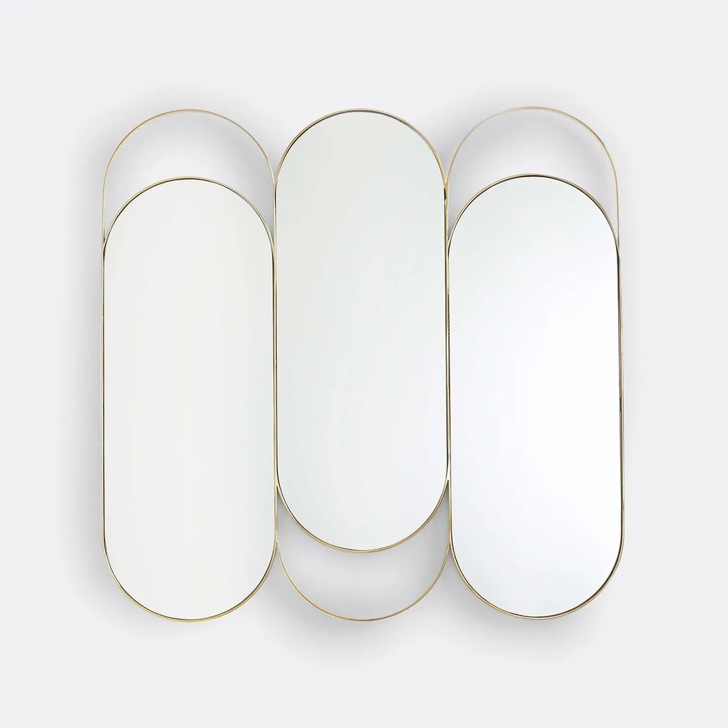 Drieluikspiegel in messing, Alama