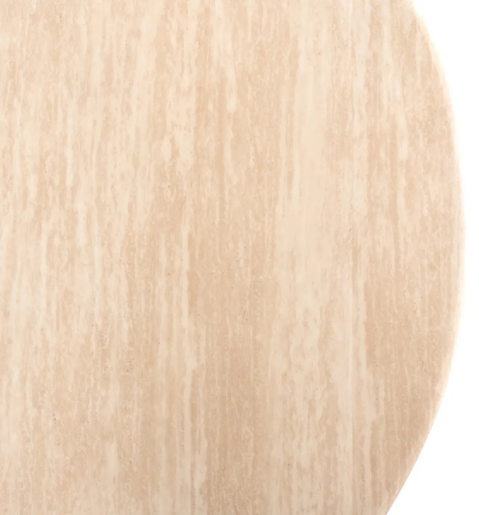 Richmond Interiors Fictus Ronde Eettafel Travertin Beige - 140 X 140cm.