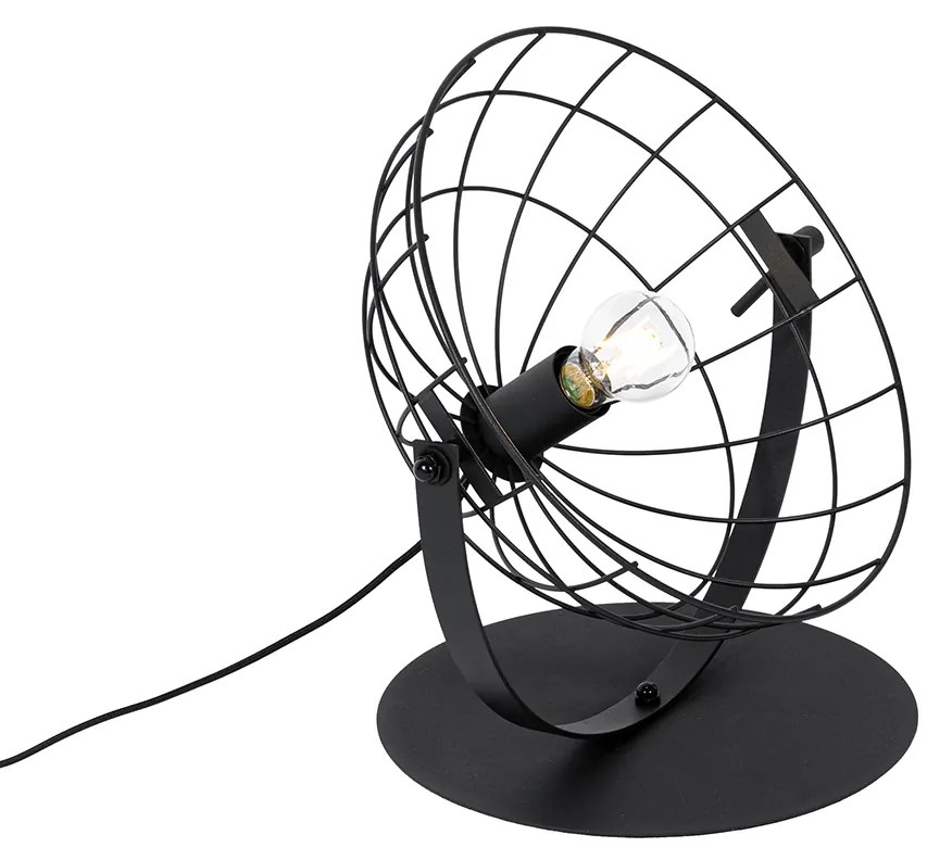 Industriële tafellamp zwart verstelbaar - Hanze