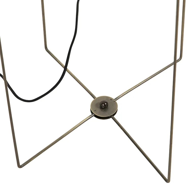Design vloerlamp beige linnen kap - Rich