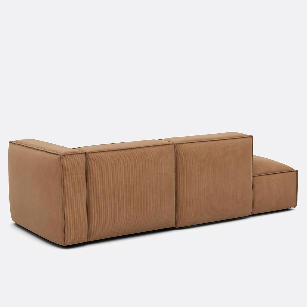 Modulaire hoekbank rechts in ribfluweel, SEVEN