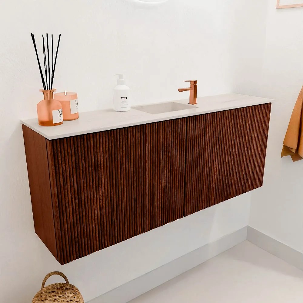 Mondiaz Joya DLux 100cm toiletmeubel ruby met wastafel faye midden 1 kraangat meli
