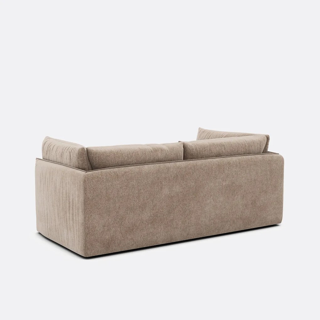 3-zits rechte bank in gevlekt polyester, MALO