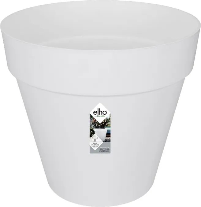 elho bloempot Loft Urban Rond Wielen 60 - Wit (Wit) - Diameter 58 x H 54 cm