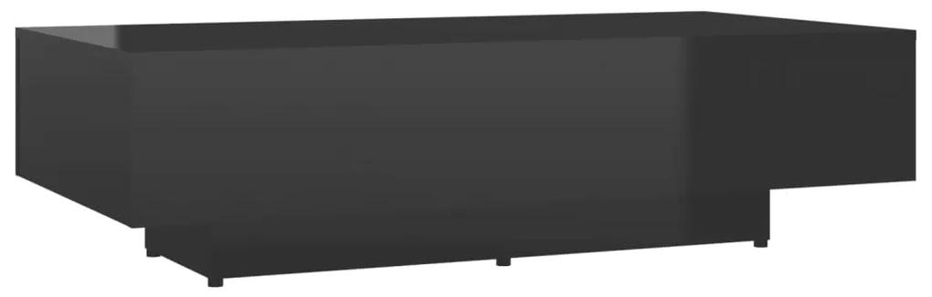 vidaXL Salontafel 115x60x31 cm spaanplaat hoogglans zwart