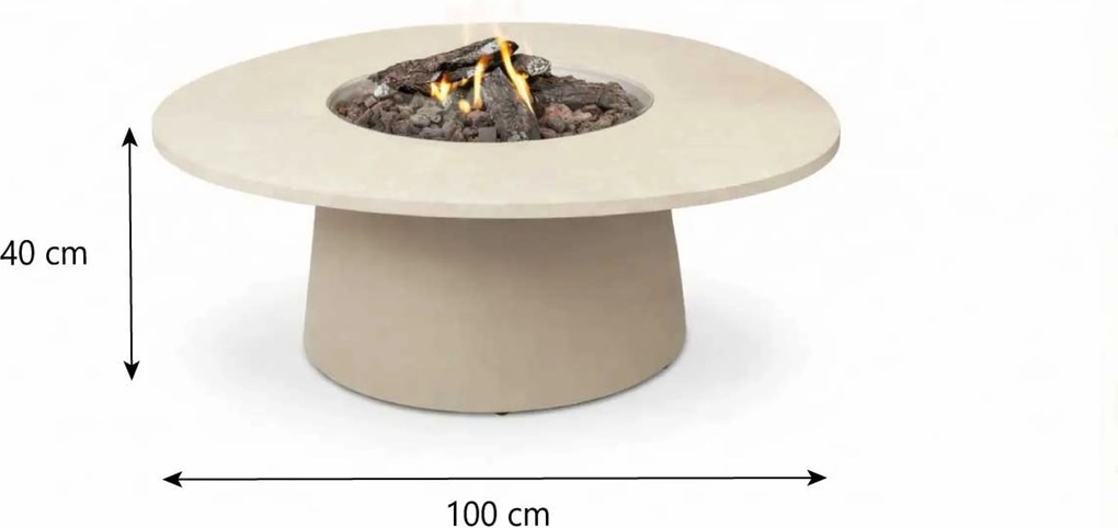 Cosidune Loft Beige Fire Pit Incl. Burner Aluminium Zand/Beige