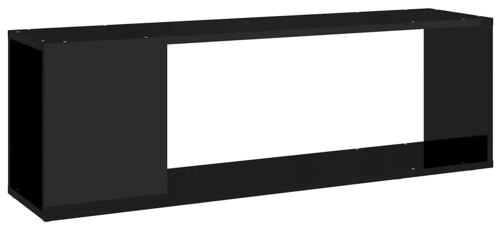 vidaXL Tv-meubel 100x24x32 cm spaanplaat hoogglans zwart