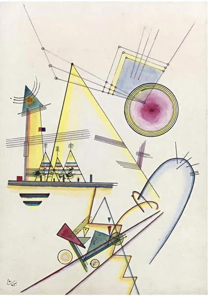 Kunstreproductie ""Ame delicate""  Peinture de Vassily Kandinsky  1925, Kandinsky, Wassily