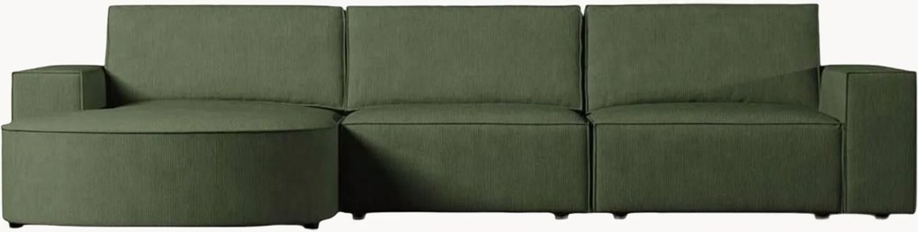 Corduroy hoekbank Carlo Rounded (4-zits)