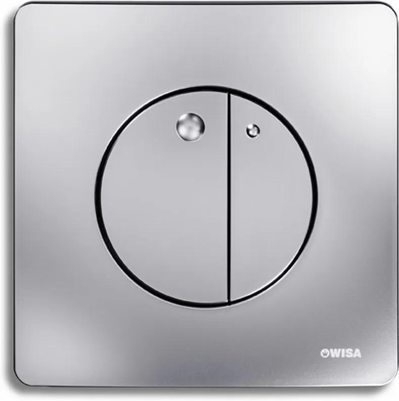 Quadro bedieningspaneel Gaia met dual flush 2-knops, mat chroom