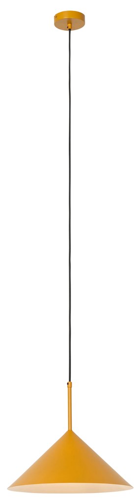 Design hanglamp geel driehoek - Triangolo Design E27 rond Binnenverlichting Lamp