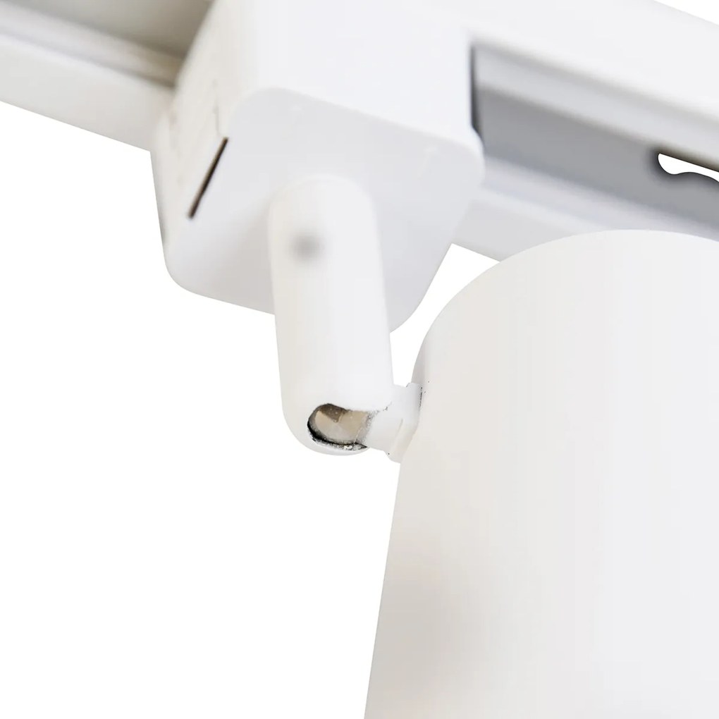 Modern 1-fase railsysteem met 4 spots wit - Jeana