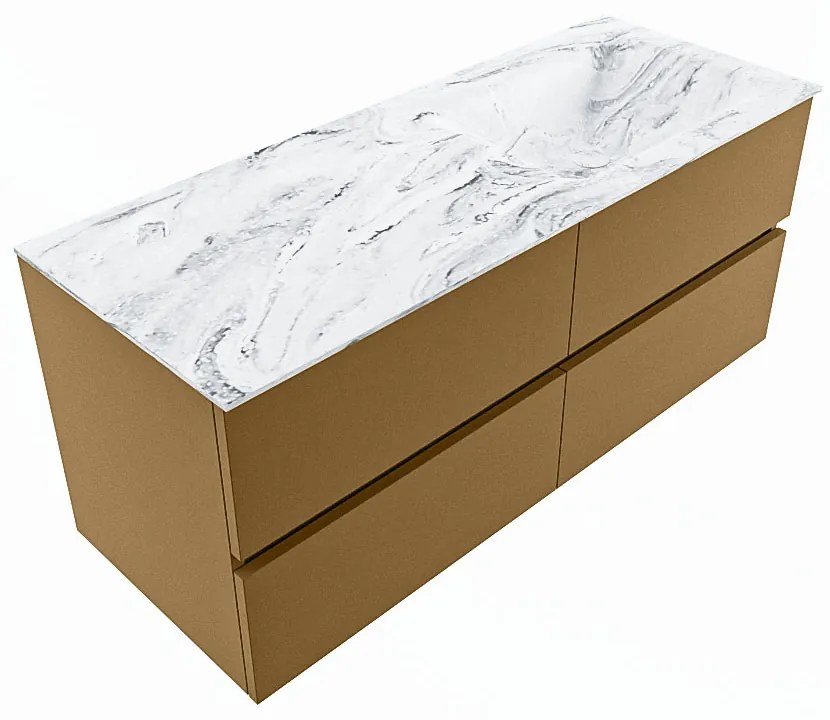 Mondiaz Vica DLux badmeubel 120cm oro 4 lades met wastafel glace rechts zonder kraangat