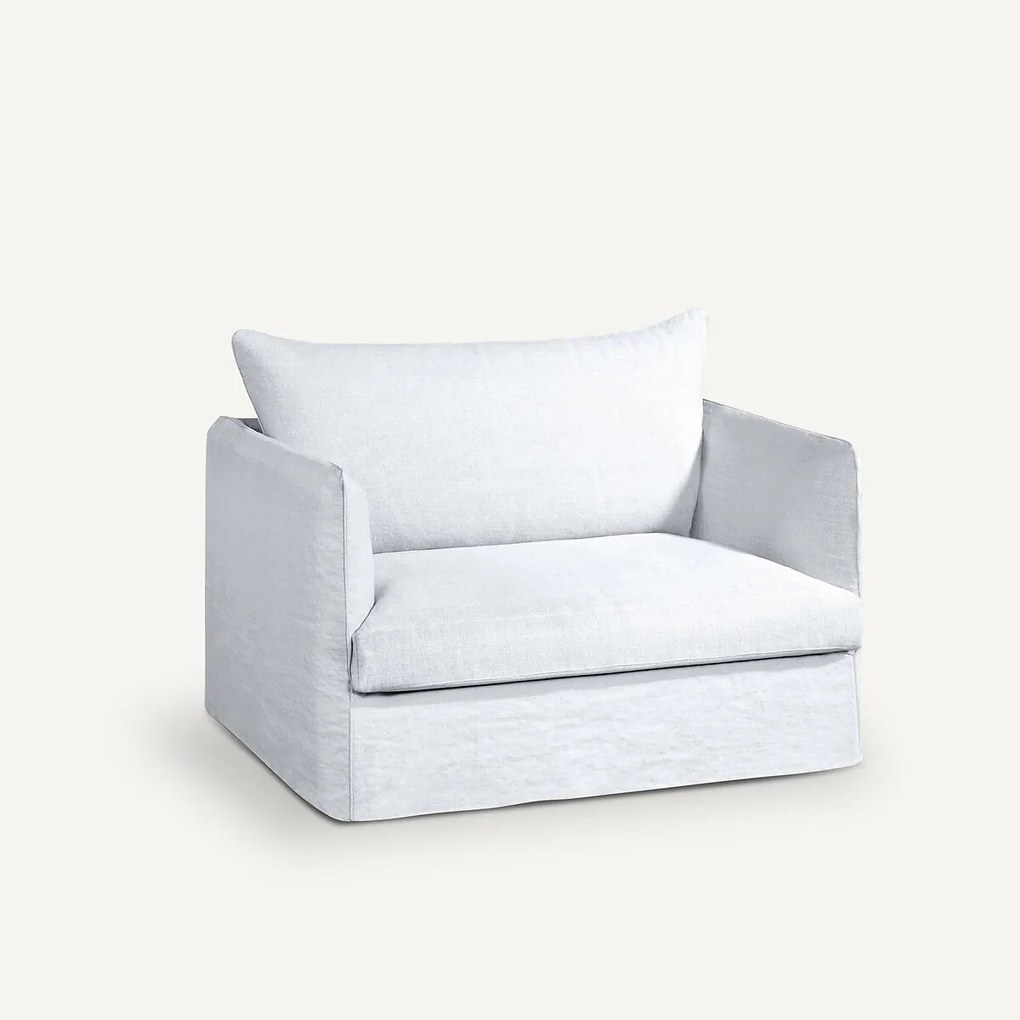 Fauteuil XL in dik stonewashed linnen, Neo Chiquito